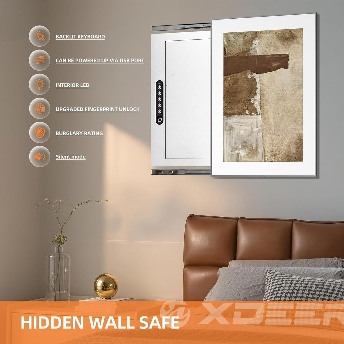 Hidden Quick‑Access Biometric In‑Wall Safe