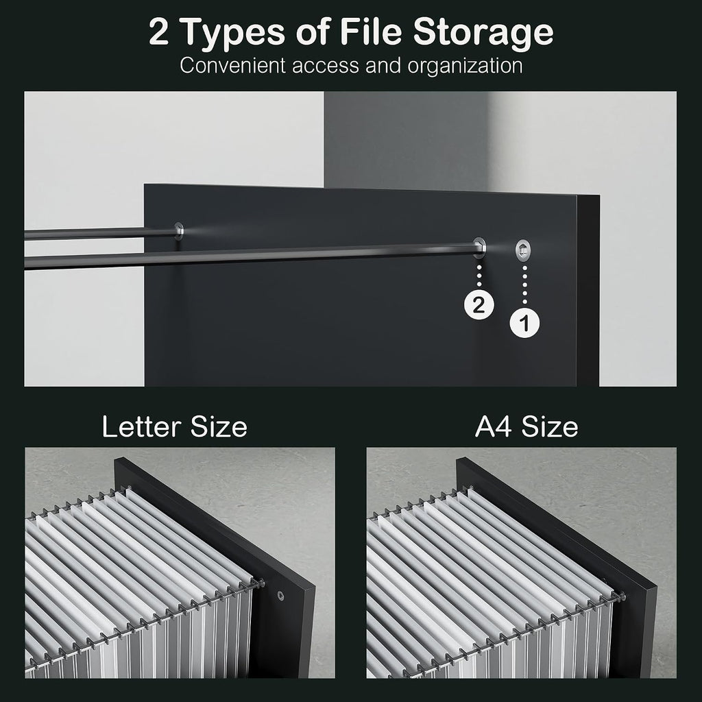4‑Drawer Lockable Home Office File Cabinet
