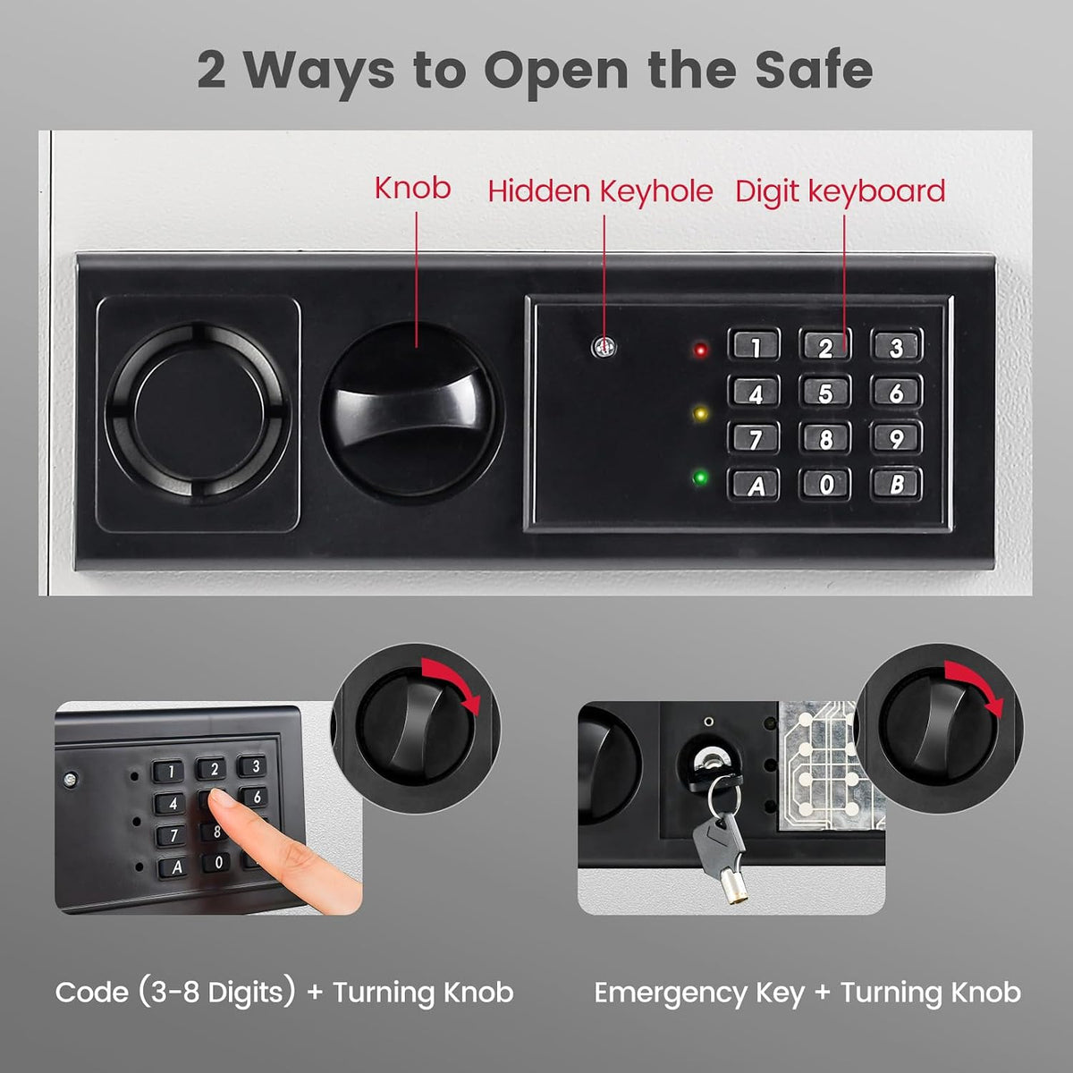 0.8 Cu.Ft Recessed Hidden Digital In‑Wall Safe