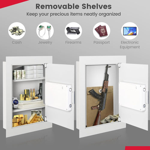0.8 Cu.Ft Recessed Hidden Digital In‑Wall Safe