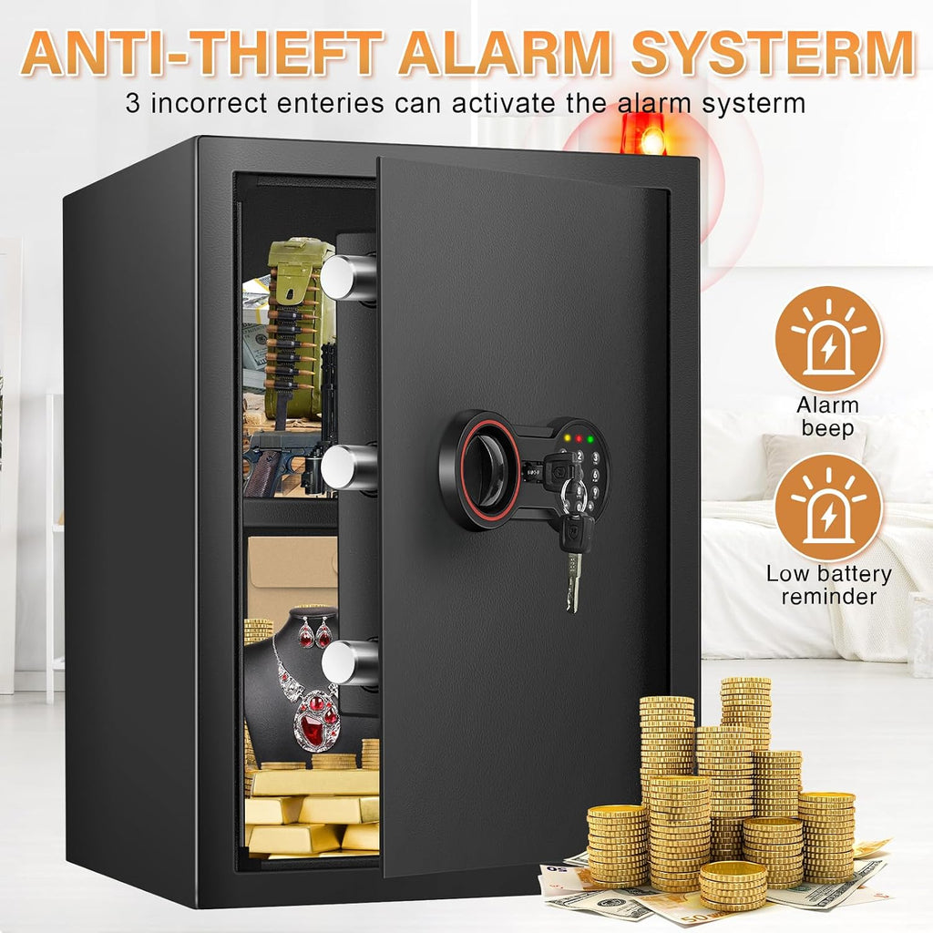 3.3 Cu.Ft Tall Home Safe with Fireproof‑Waterproof Bag
