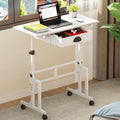 Rolling Sit‑to‑Stand Desk with Drawer