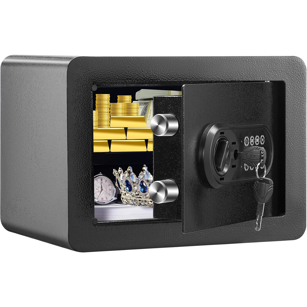 0.5 Cu.Ft Wall‑Mounted Steel Safe with Digital Keypad