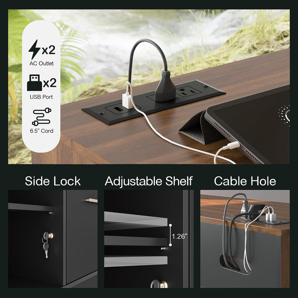 4‑Drawer Lockable Home Office File Cabinet