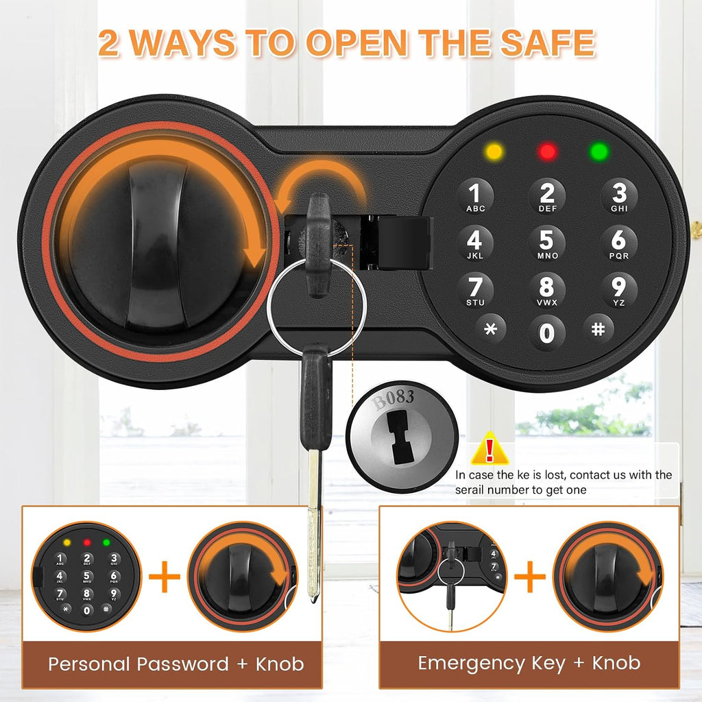 3.3 Cu.Ft Tall Home Safe with Fireproof‑Waterproof Bag