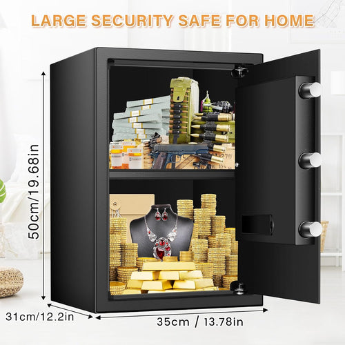 3.3 Cu.Ft Tall Home Safe with Fireproof‑Waterproof Bag