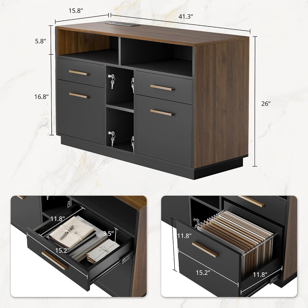 4‑Drawer Lockable Home Office File Cabinet