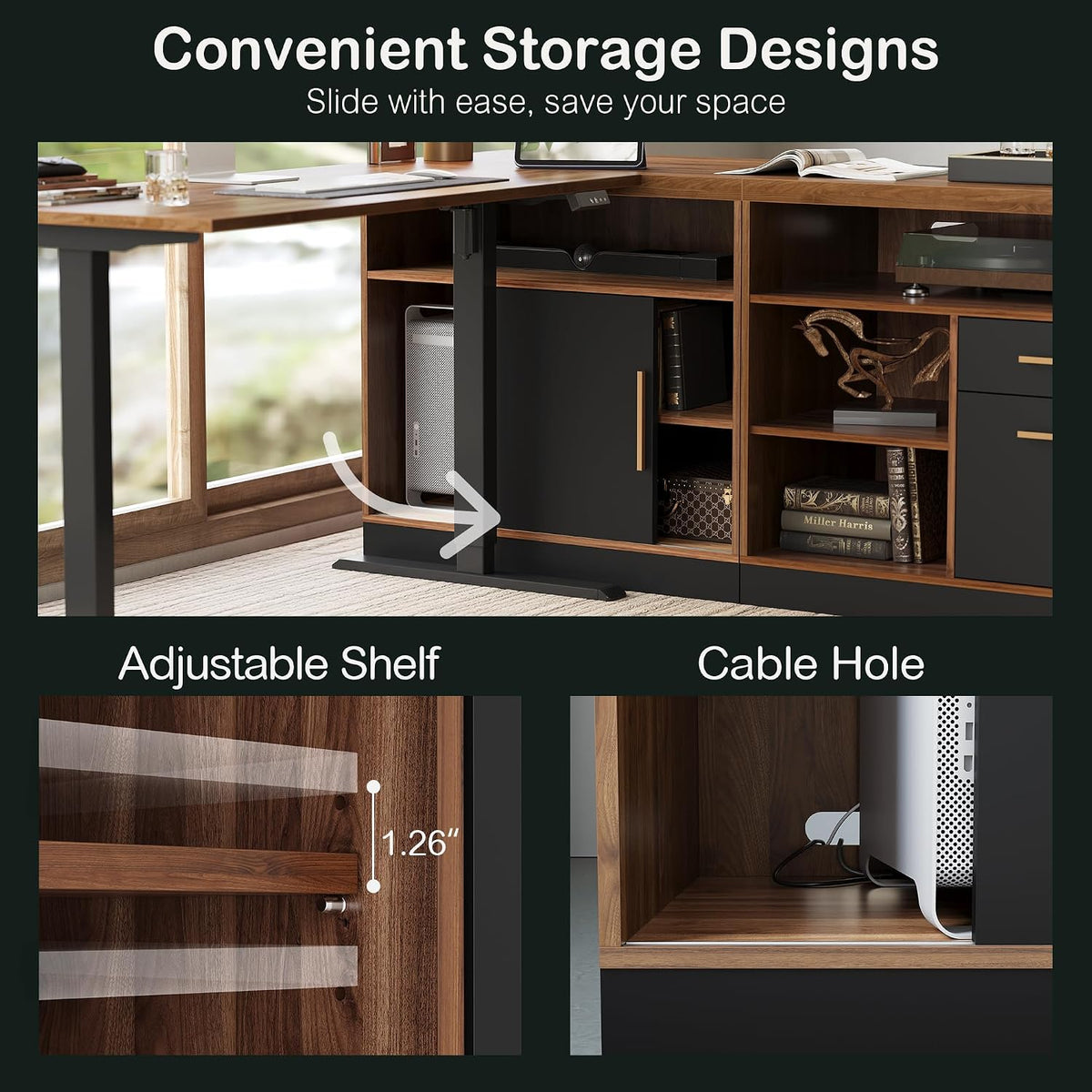 63‑Inch Lockable Lateral File Cabinet with 2 Drawers