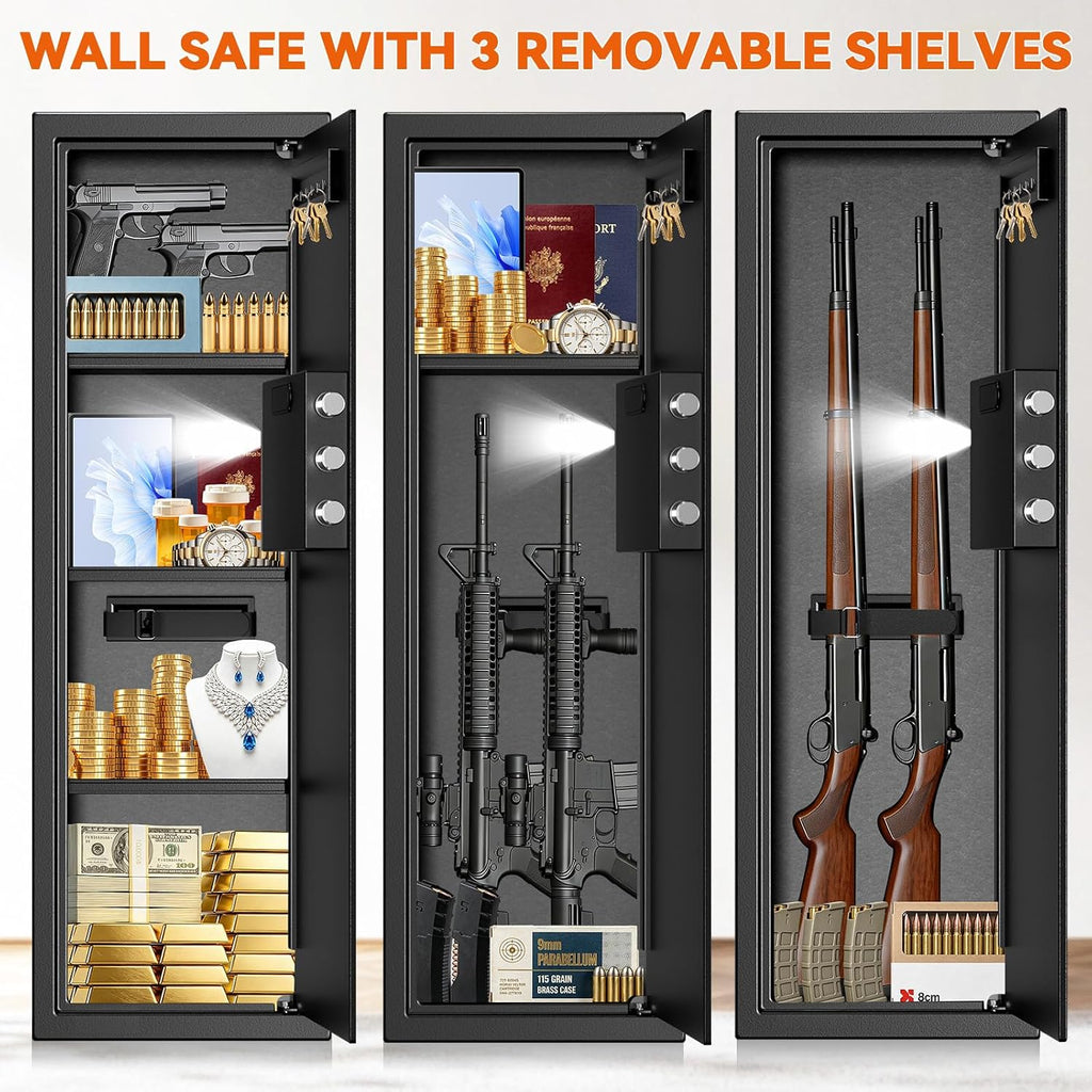 43.3‑Inch Tall Fireproof In‑Wall Safe