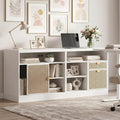63‑Inch Credenza File Cabinet with Drawers, Lock & Outlet