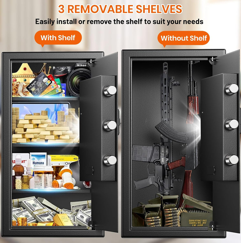6.1 Cu.Ft Large Fireproof‑Waterproof Home Safe with Keypad