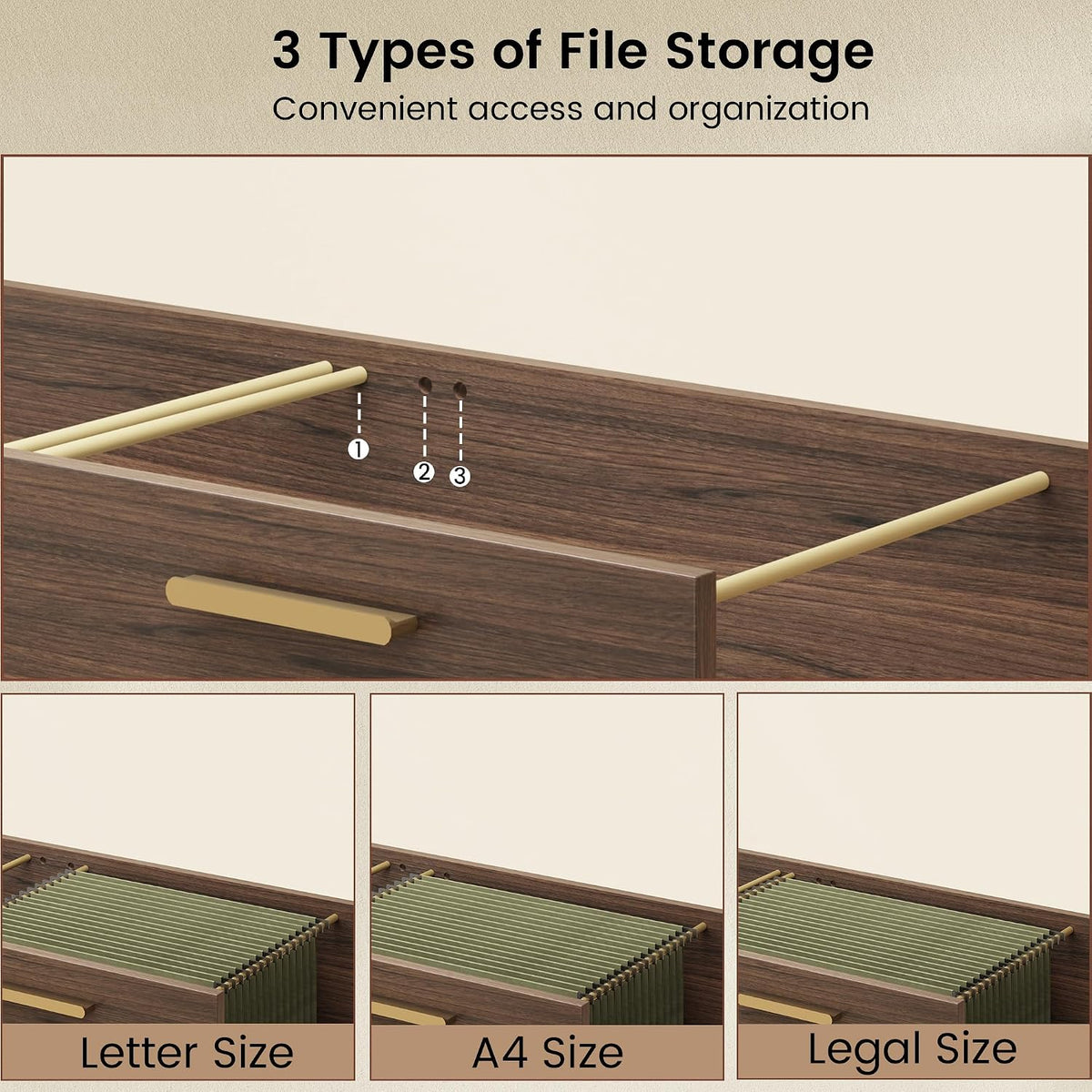 31.4‑Inch Lateral File Cabinet with 5 Drawers