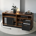 63‑Inch Lockable Lateral File Cabinet with 2 Drawers