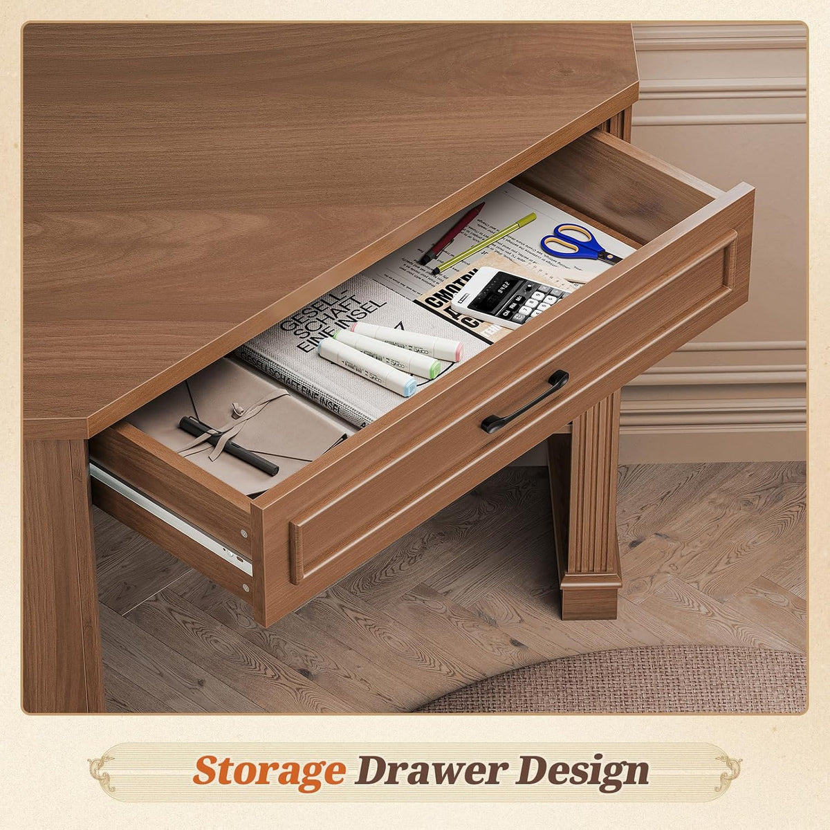 White Farmhouse Corner Computer Desk